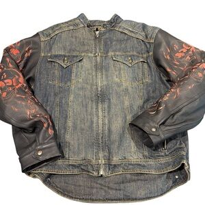 Icon Moto Strongarm jacket 3XL vintage skulls denim heavy duty